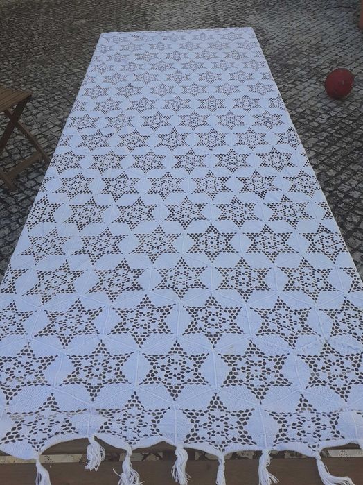 Colcha/toalha de renda