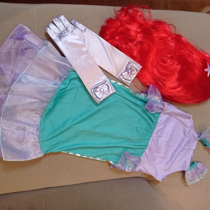 Sukienka Strój przebranie księżniczka Syrenka Ariel r.110-116