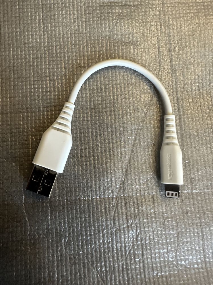 Cabo USB A para Lightning, com certificação MFi da Apple, branco, 0,1 m