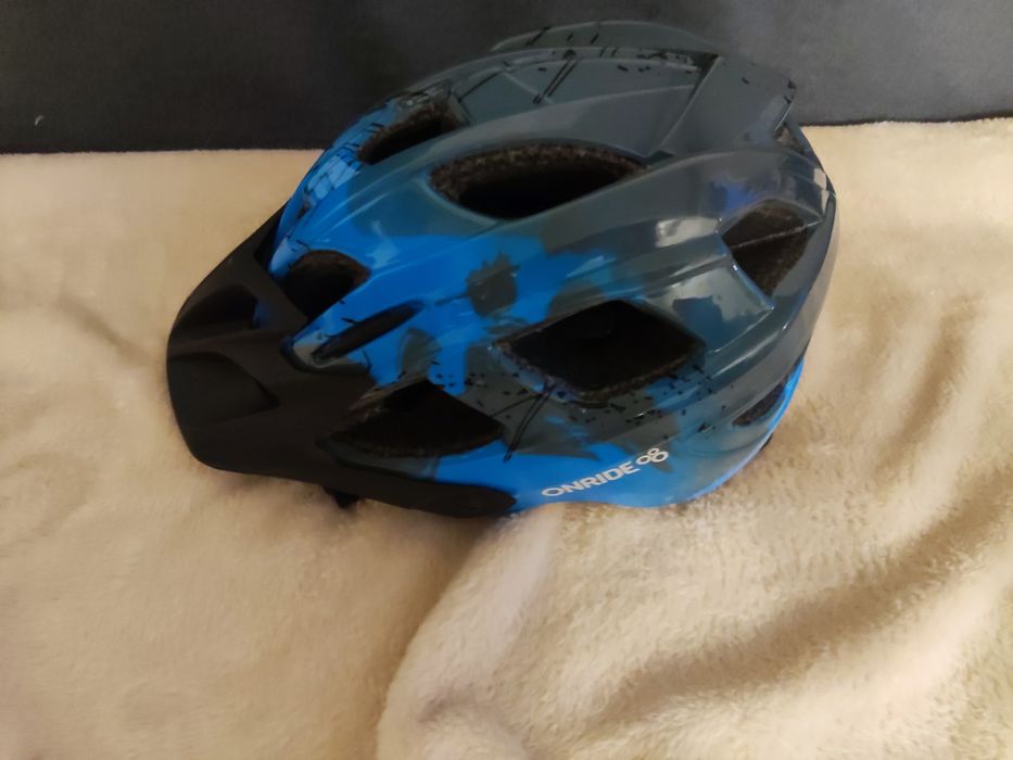 Шолом ONRIDE Rider глянцевий сірий/блакитний M (52-56 см)