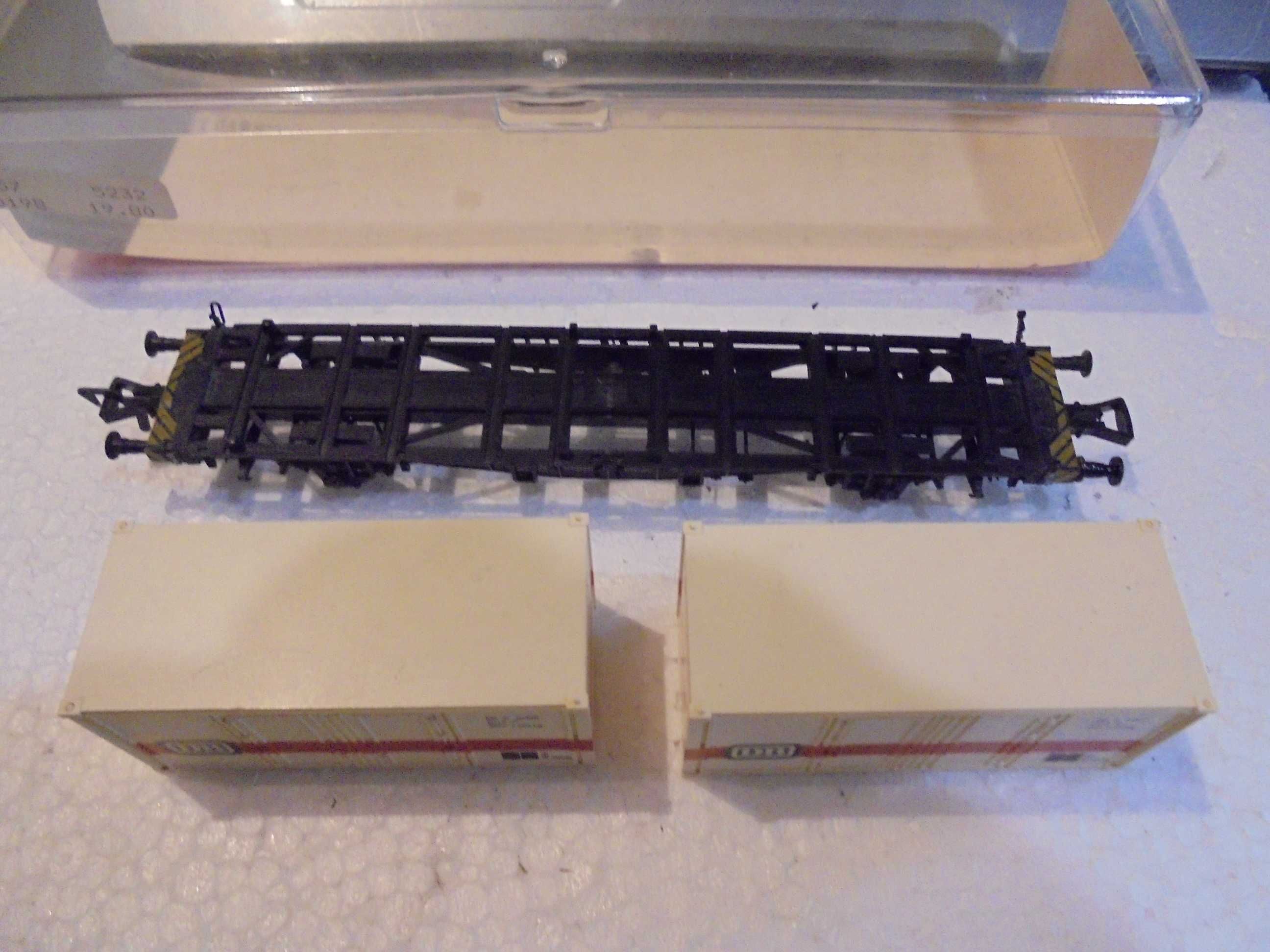 Fleischmann wagon kontenerowy H0 1:87 germ.,kolejka,makieta