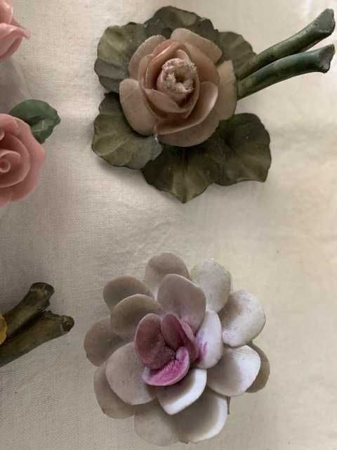 Flores em porcelana fina