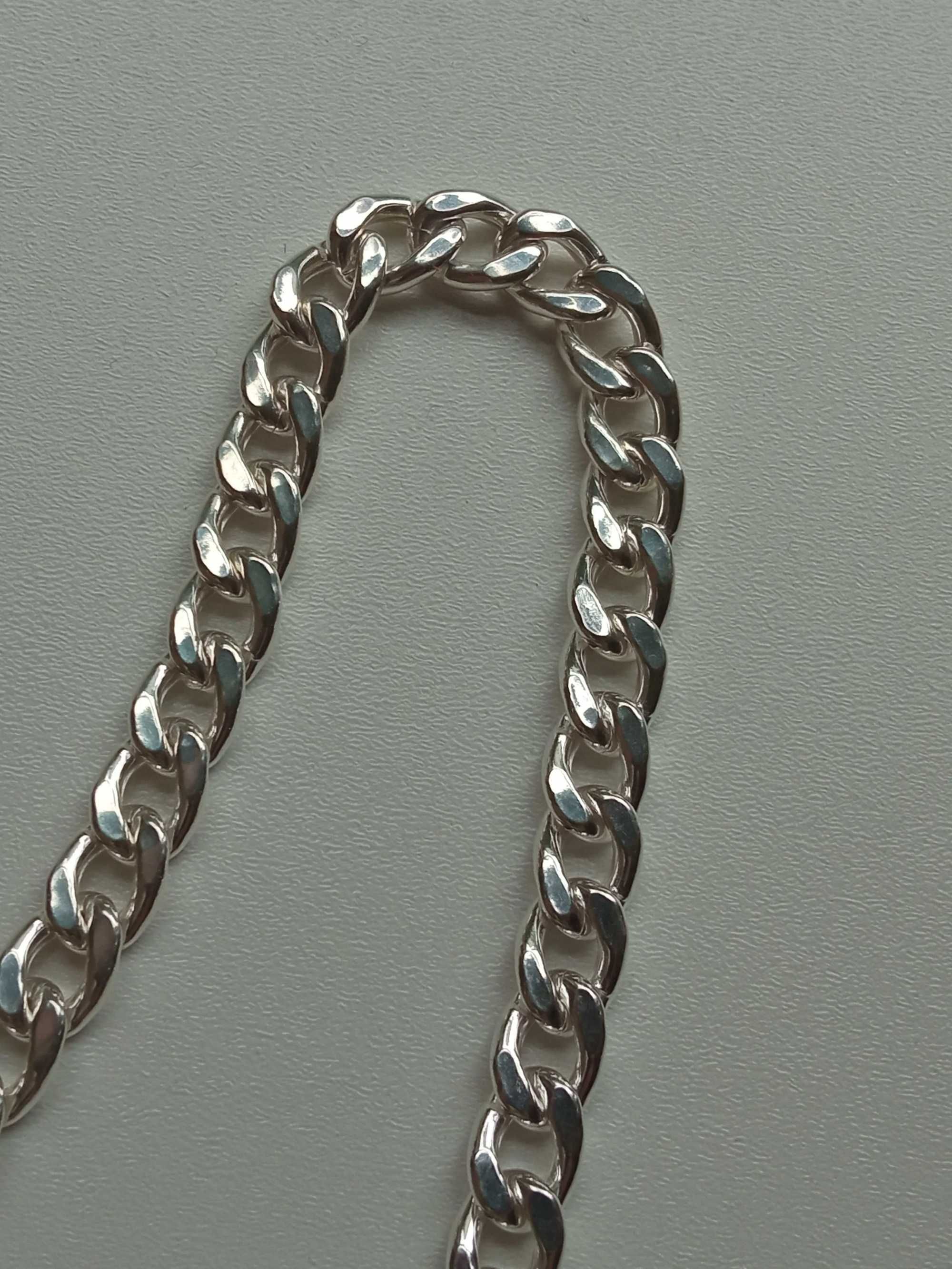 Srebrny naszyjnik Srebrny łańcuszek Pancerka 60 cm Sterling Silver