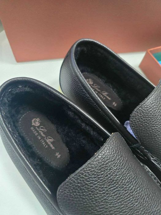 Зимові З хутром  Чоловічі лофери Loro Piana лоро піана пиана 44 розмір