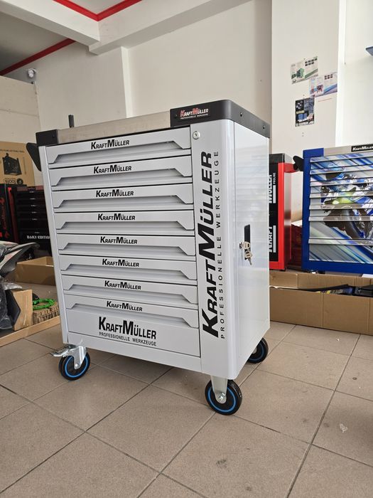 Carrinho de ferramentas 8 gavetas completas novo