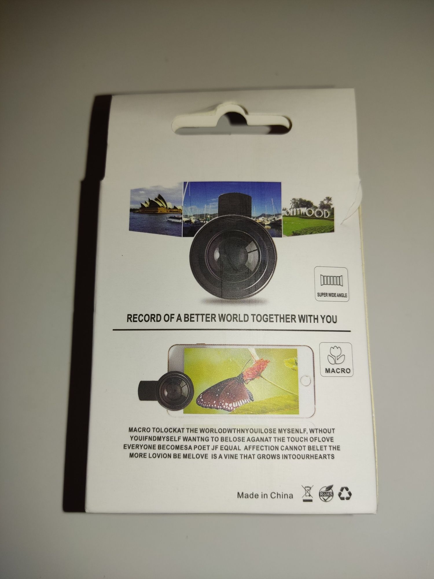Макрообъектив на камеру  телефона две линзы 0.45x Phones Lens