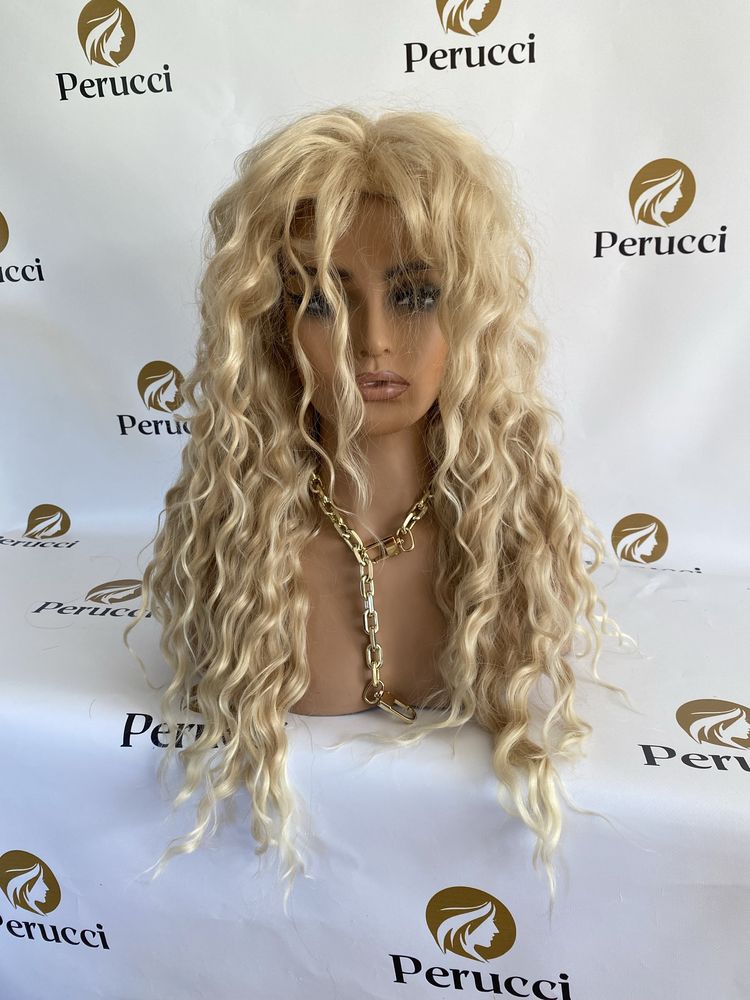 Perucci afroloki zloty blond peruka