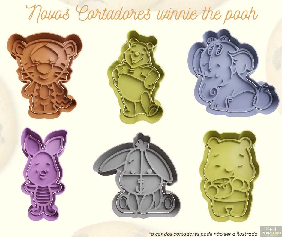 Cortadores de Bolachas Winnie the Pooh - Pack de 6
