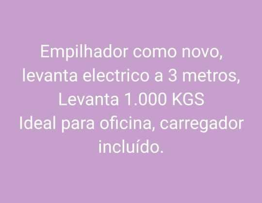 Porta Paletes Empilhador ,Stacker electrico 1000kg