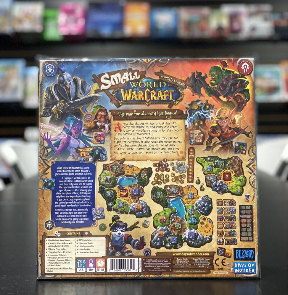 Small World of Warcraft jogo tabuleiro