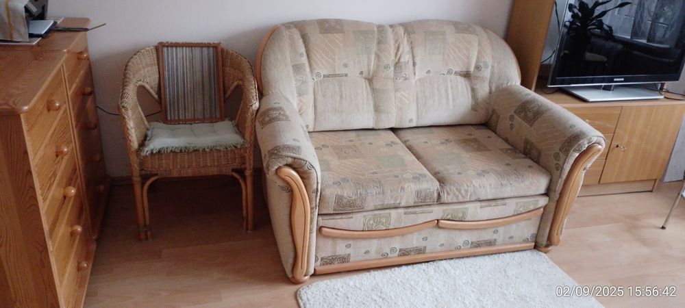 Sofa dwuosobowa z funkcją spania