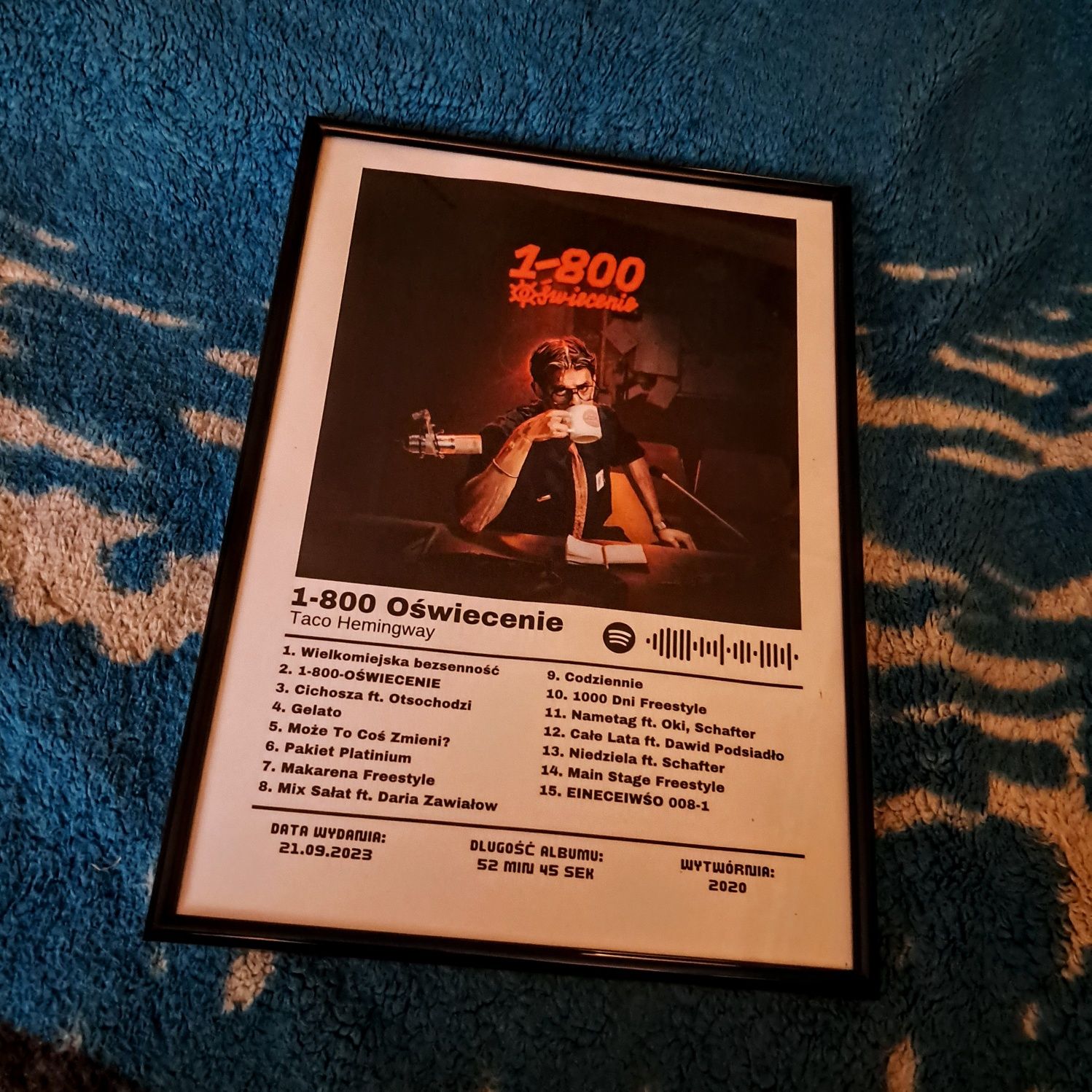 Taco Hemingway 1-800-Oświecenie plakat w ramce