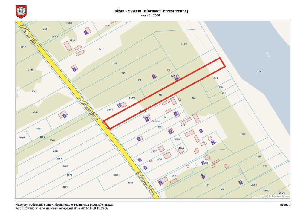 Działka nad Narwią, budowlana 5000 m² – Różan
