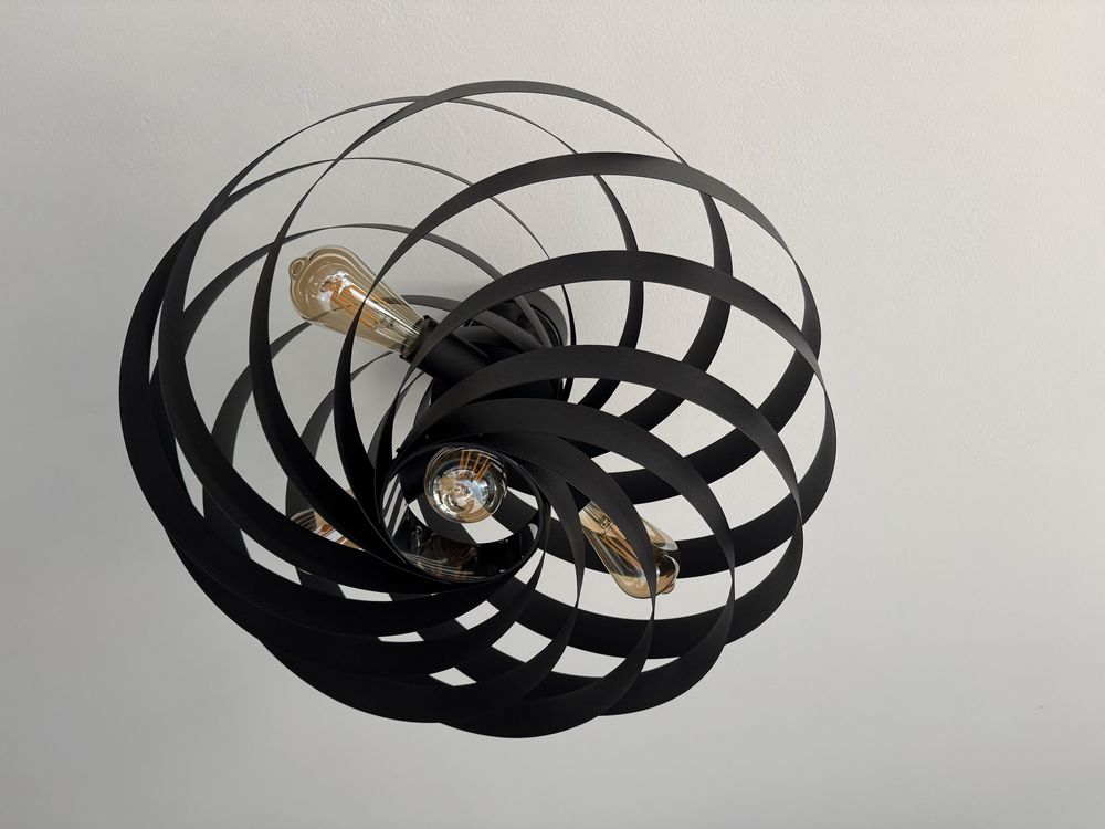Lampa sufitowa czarna (żyrandol) VENTO Agata Meble