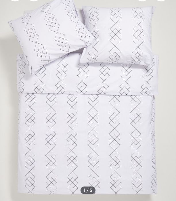 Біла постільна білизна 200х220 бавовна