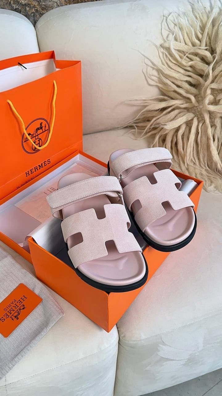 р36-40 Шльопанці Hermes Chyrpe Pink
