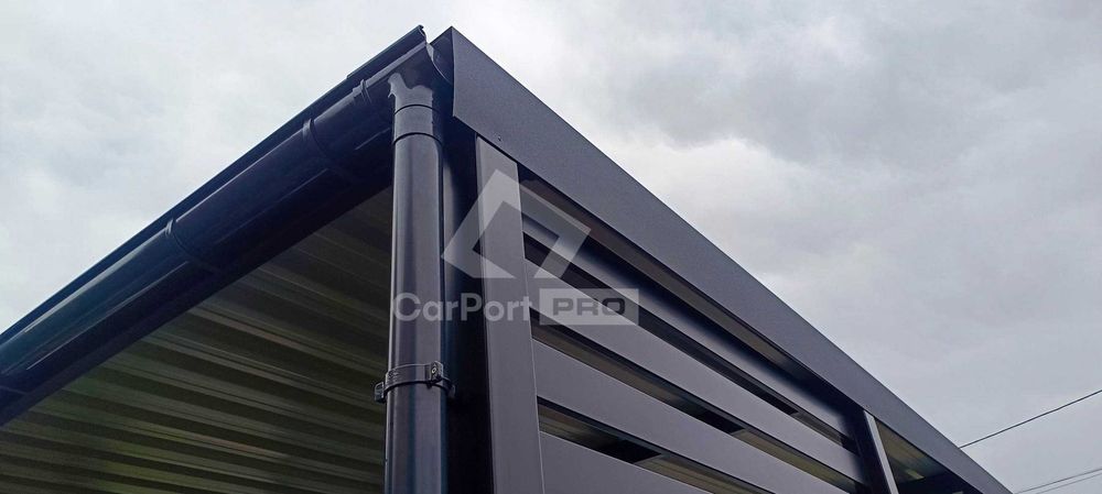 CarPort PREMIUM - wiata samochodowa 6x6 - antracyt   CP116