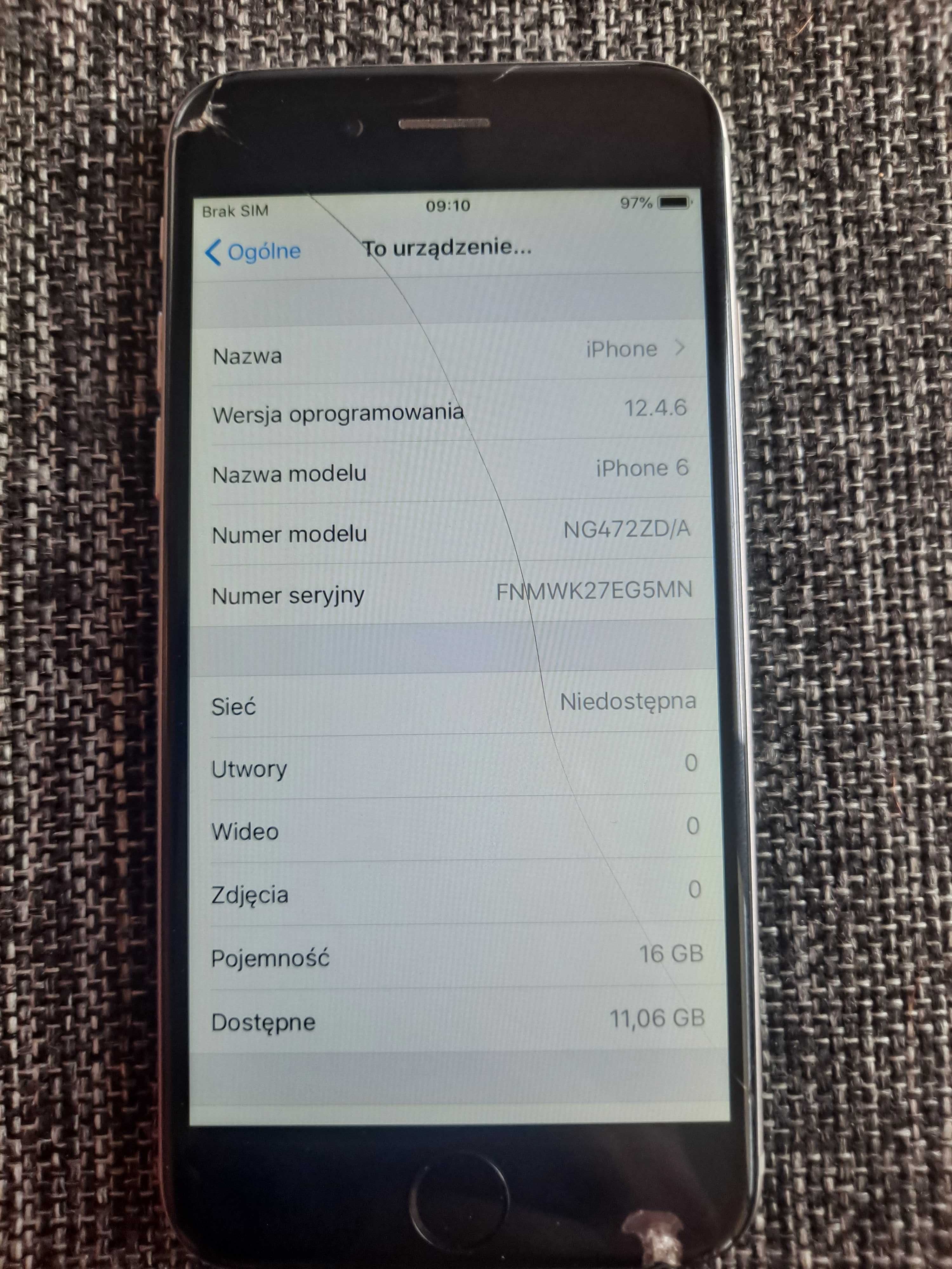 Iphone 6 16 Gb działajacy