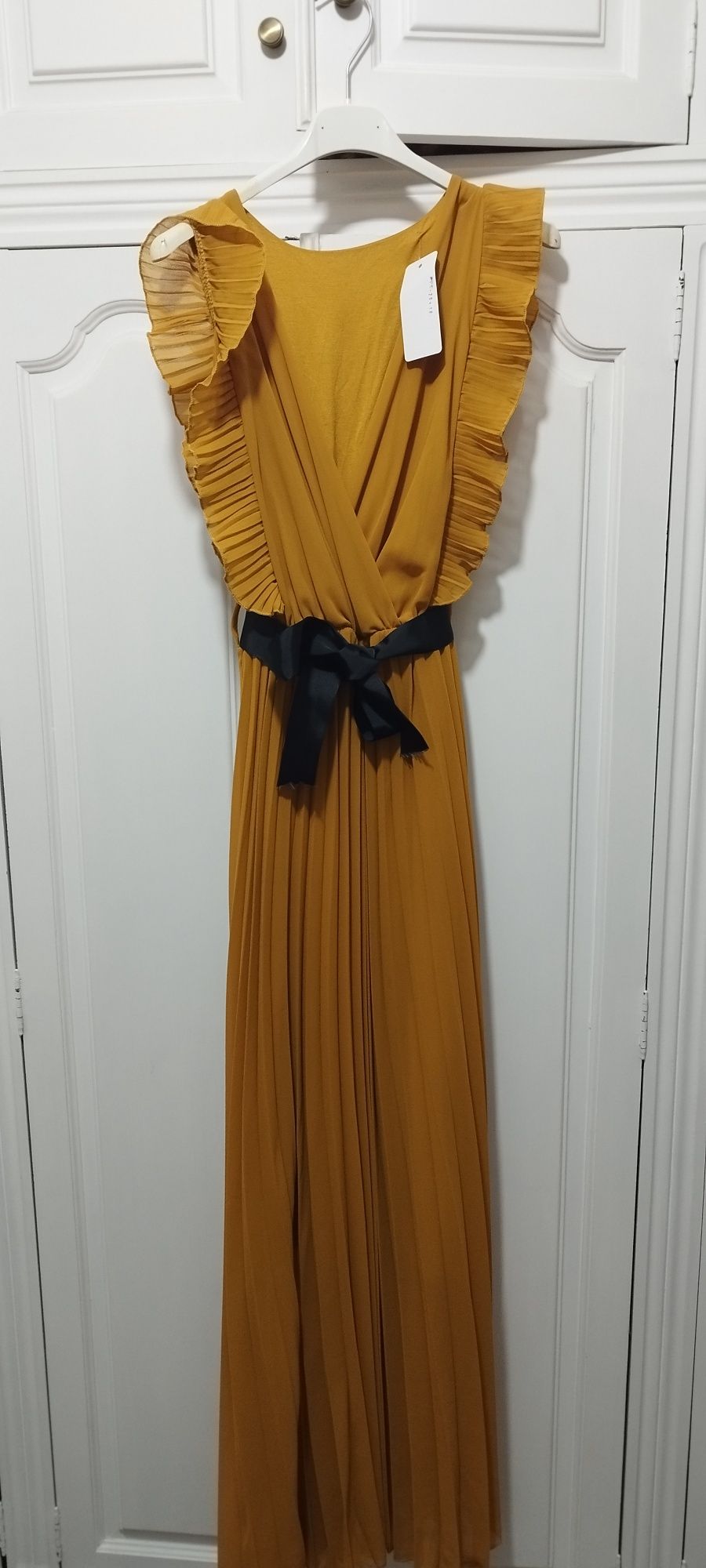 Vestido amarelo torrado