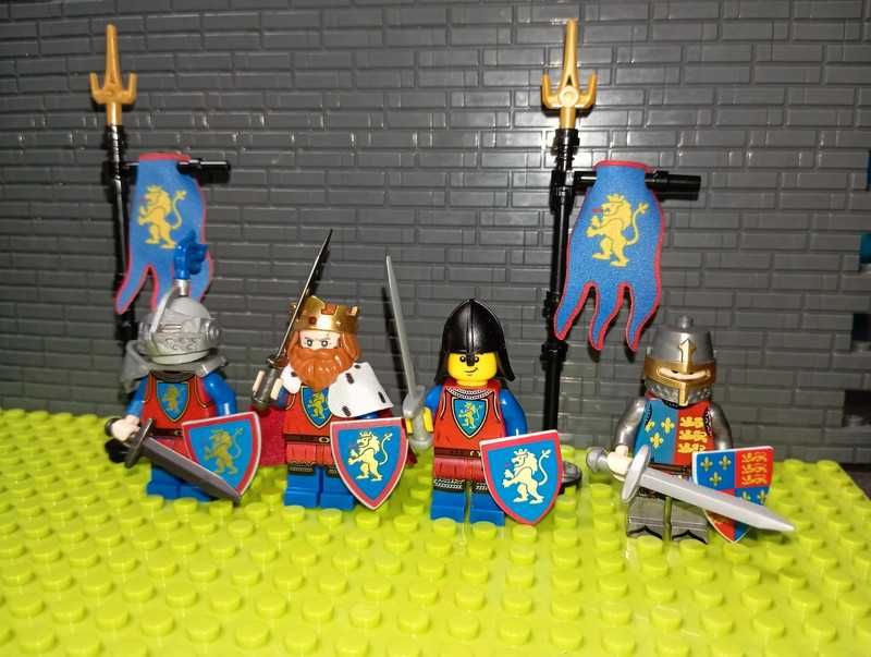 Zestaw Moc Tron Królewski Crusaders Knights +4 Figurki jak LEGO Castle