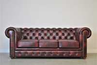 Sofa Pikowana Classic 3 osobowa wykonana z naturalnej skóry