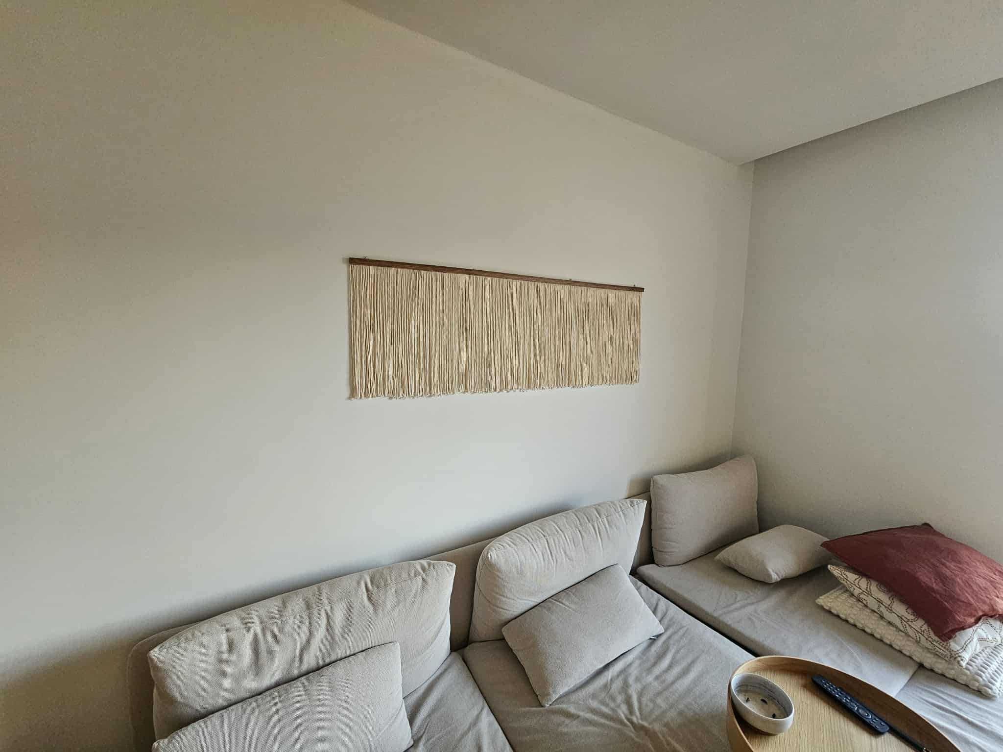 Wall art braided yarn hanging macramé || Arte de parede em macramê