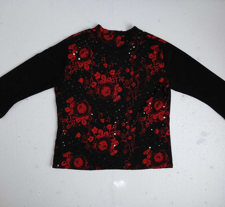 Bluzka w chińskim stylu, z cekinami