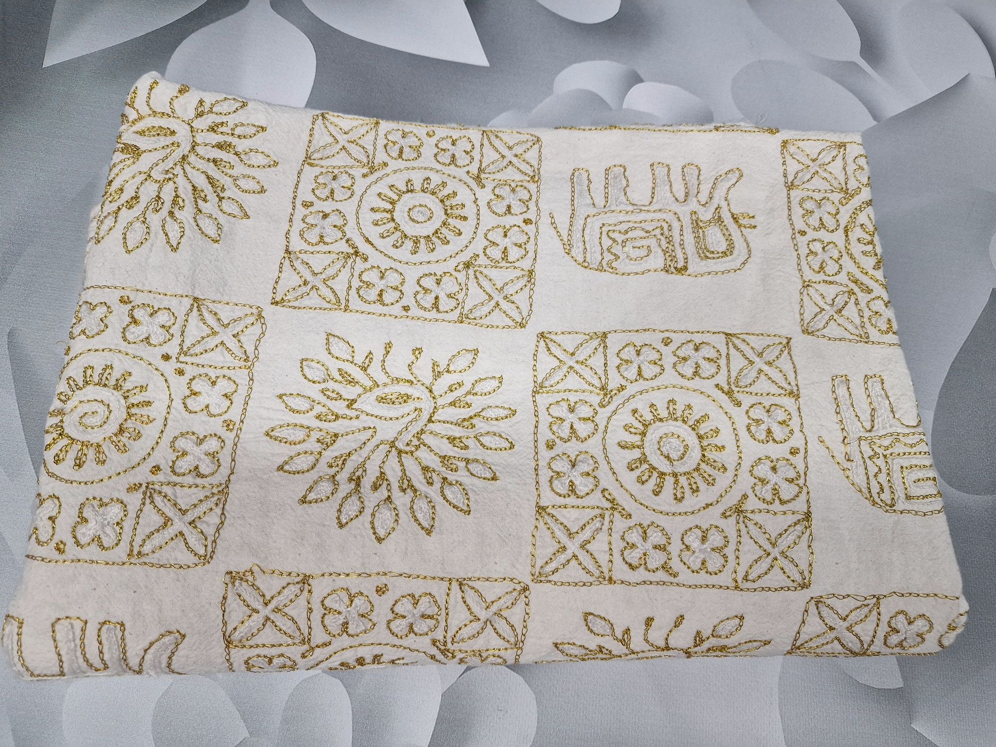 Kapa, Mata z Nepalu, 145x200 cm, krem + złoto, oryginalna