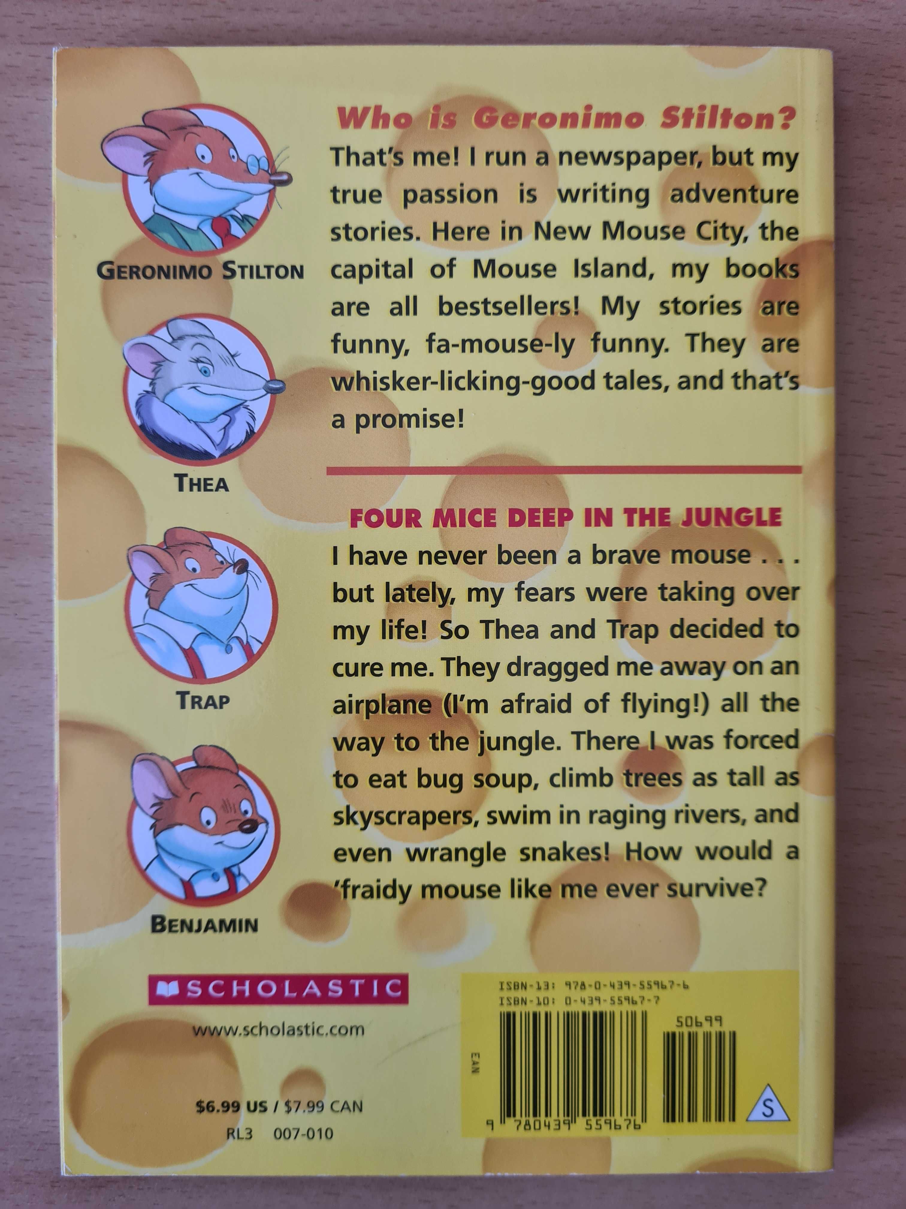 Livro juvenil "Geronimo Stilton - Four Mice Depp in the Jungle"