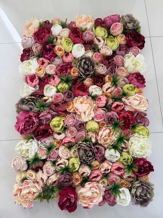 Kompozycja sztucznych kwiatów do zdjęć 110x70cm