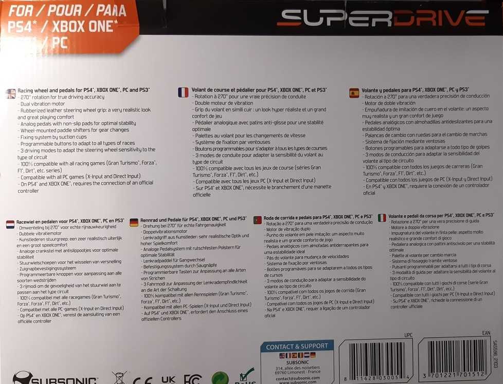 SuperDrive Racing Wheel GS 500/550
