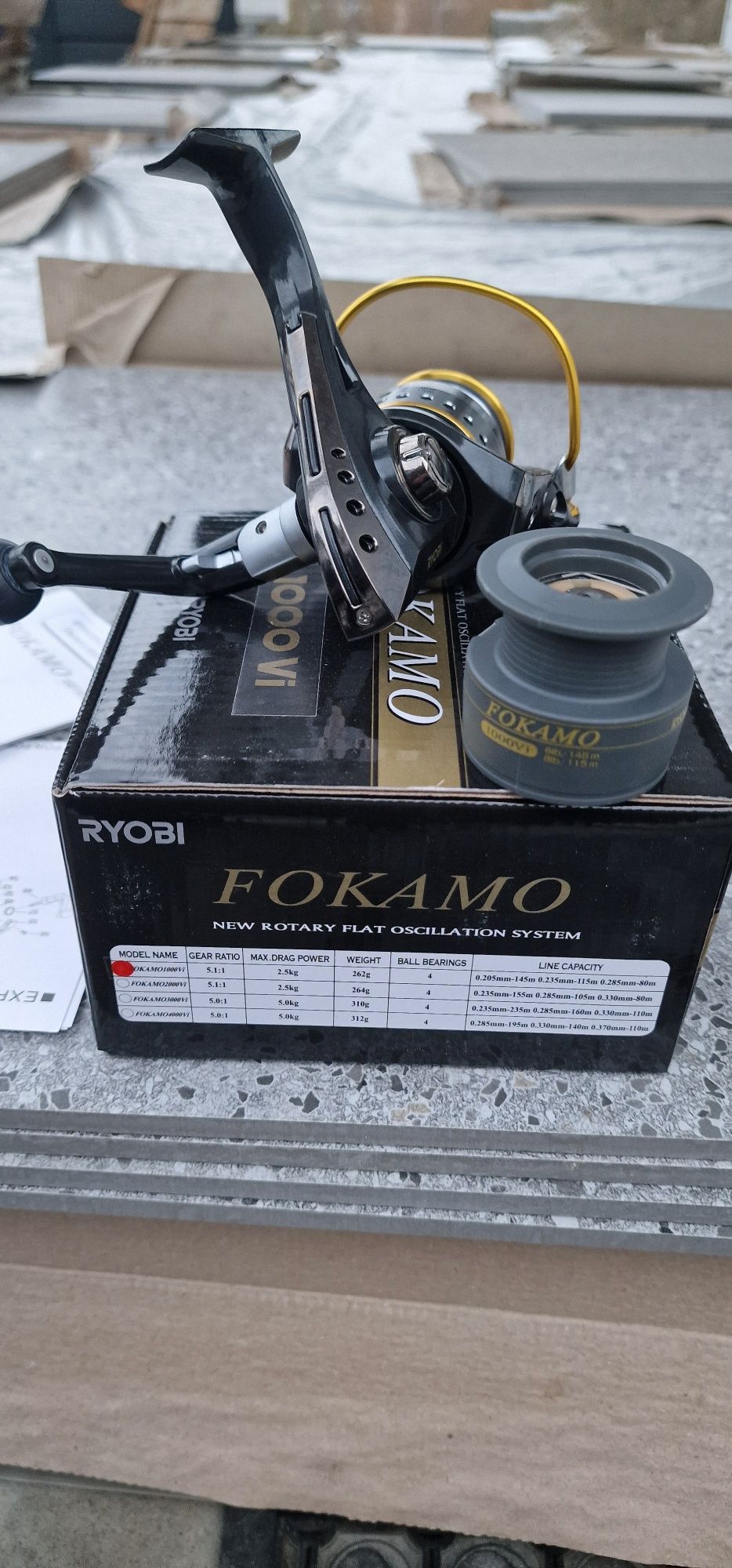 Катушка Ryobi Fokamo  1000Vi 4+1BB По супер цене