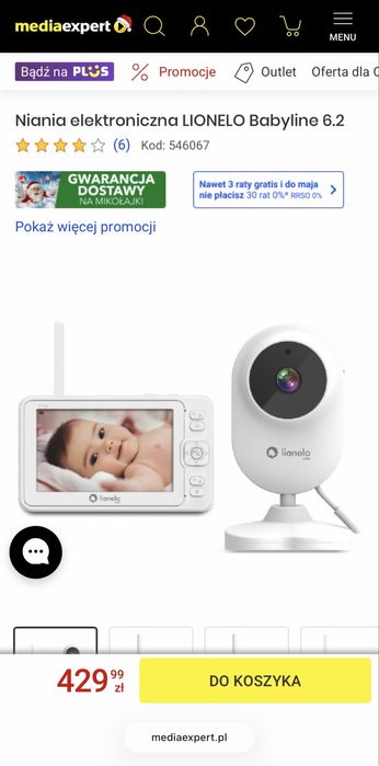 Niania elektroniczna z kamerką. Stan bardzo dobry.