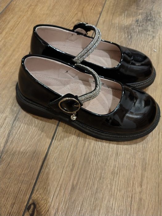 Baleriny lakierki czarne 31 Apawwa eleganckie ślubowanie