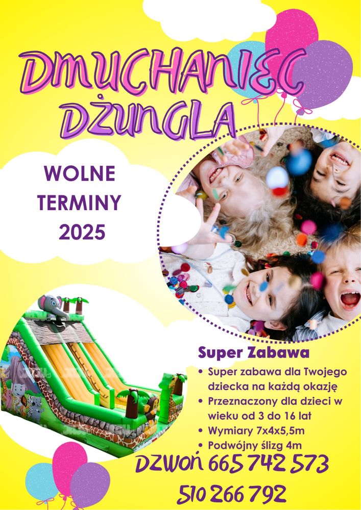 Zjeżdżalnia dmuchana, dmuchaniec, Jungla