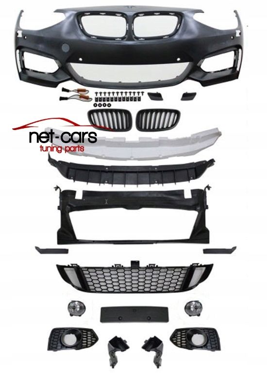 Zderzak przedni przód + grill + halogeny BMW 1 F20 F21 MPakiet PDC SRA
