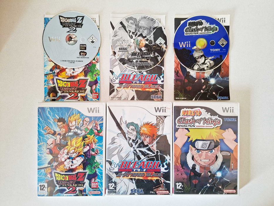 Naruto + Dragon Ball Z + Bleach Pack 3 Jogos Nintendo Wii/Wii U