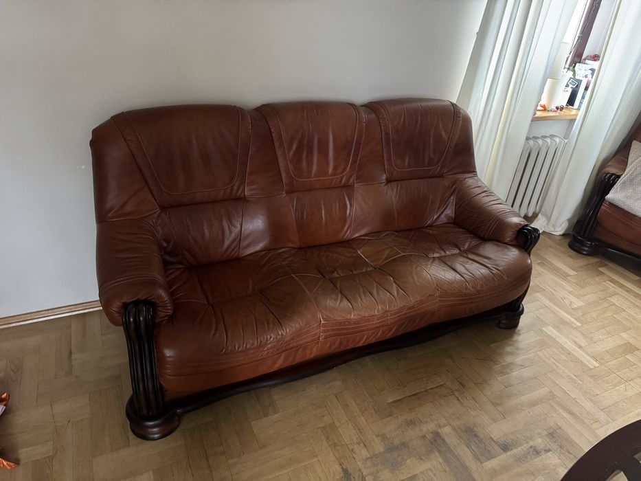 Kanapa skórzana KLER + 2 fotele