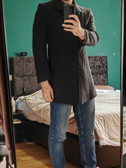 Sobretudo cinza escuro under blue M slim fit