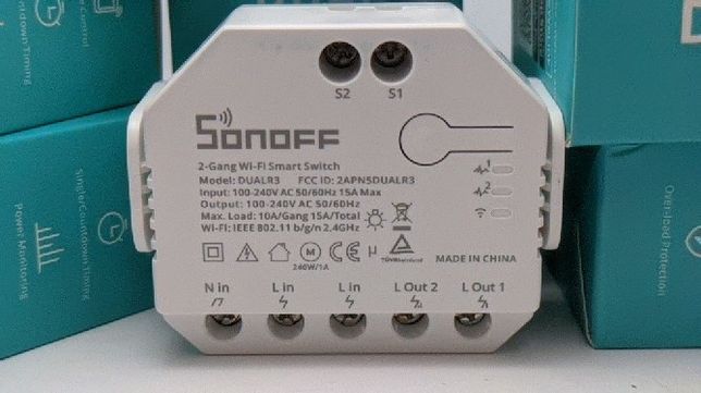 Sonoff Dual R3(двухканальное Wi-fi реле с энергомером)