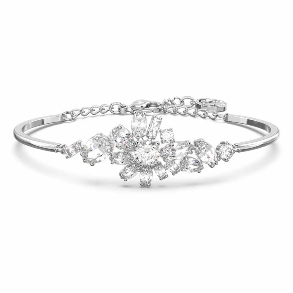 Bransoletka Swarovski - Gema bangle, White, Silver