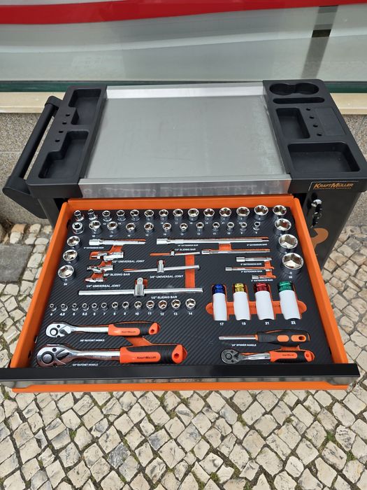 Carrinho de ferramentas 7 gavetas 6 completas novo