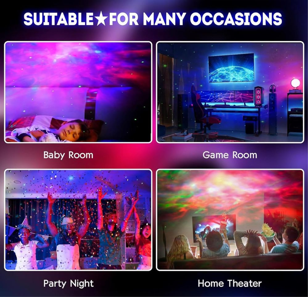 Astronauta Galaxy Star Projector Starry Night Light