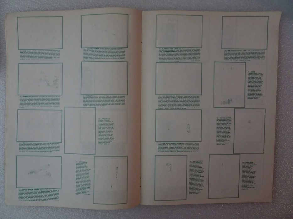 Caderneta de cromos vazia Fauna Vertebrados