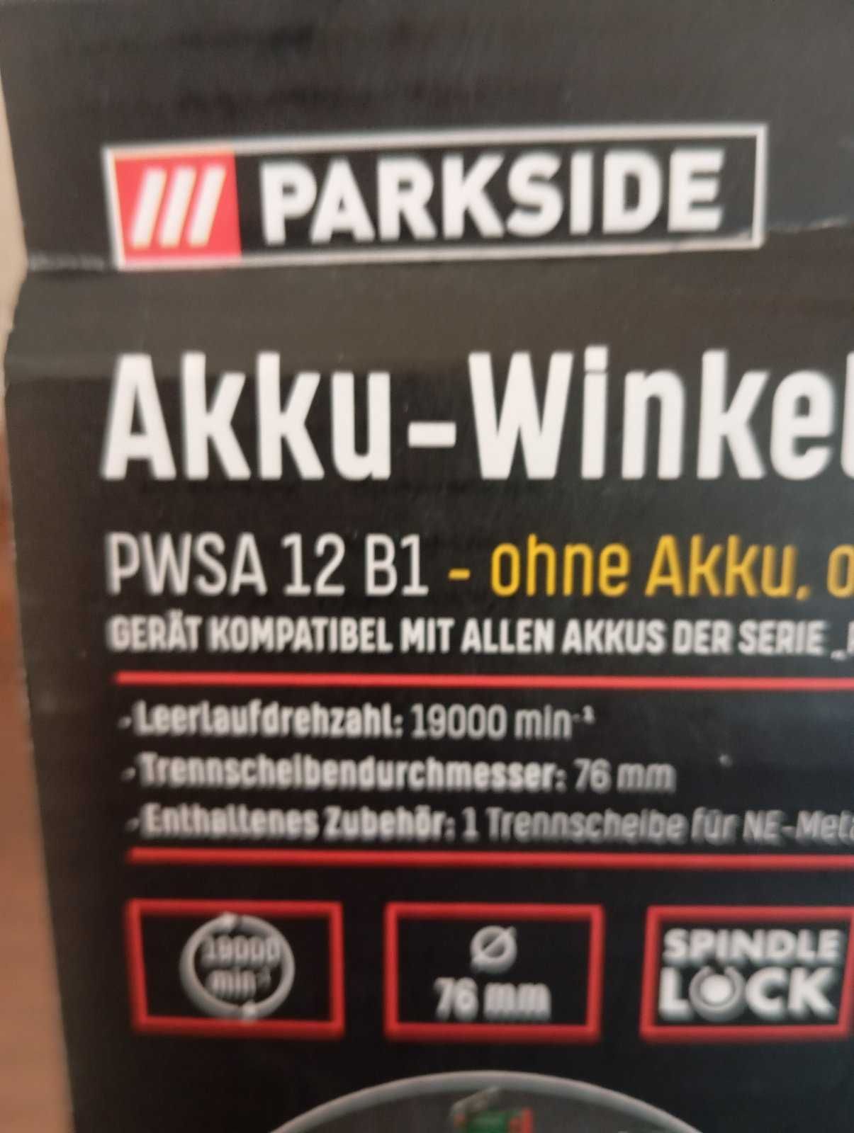Акумуляторна Болгарка  PARKSIDE PWSA 12  В1