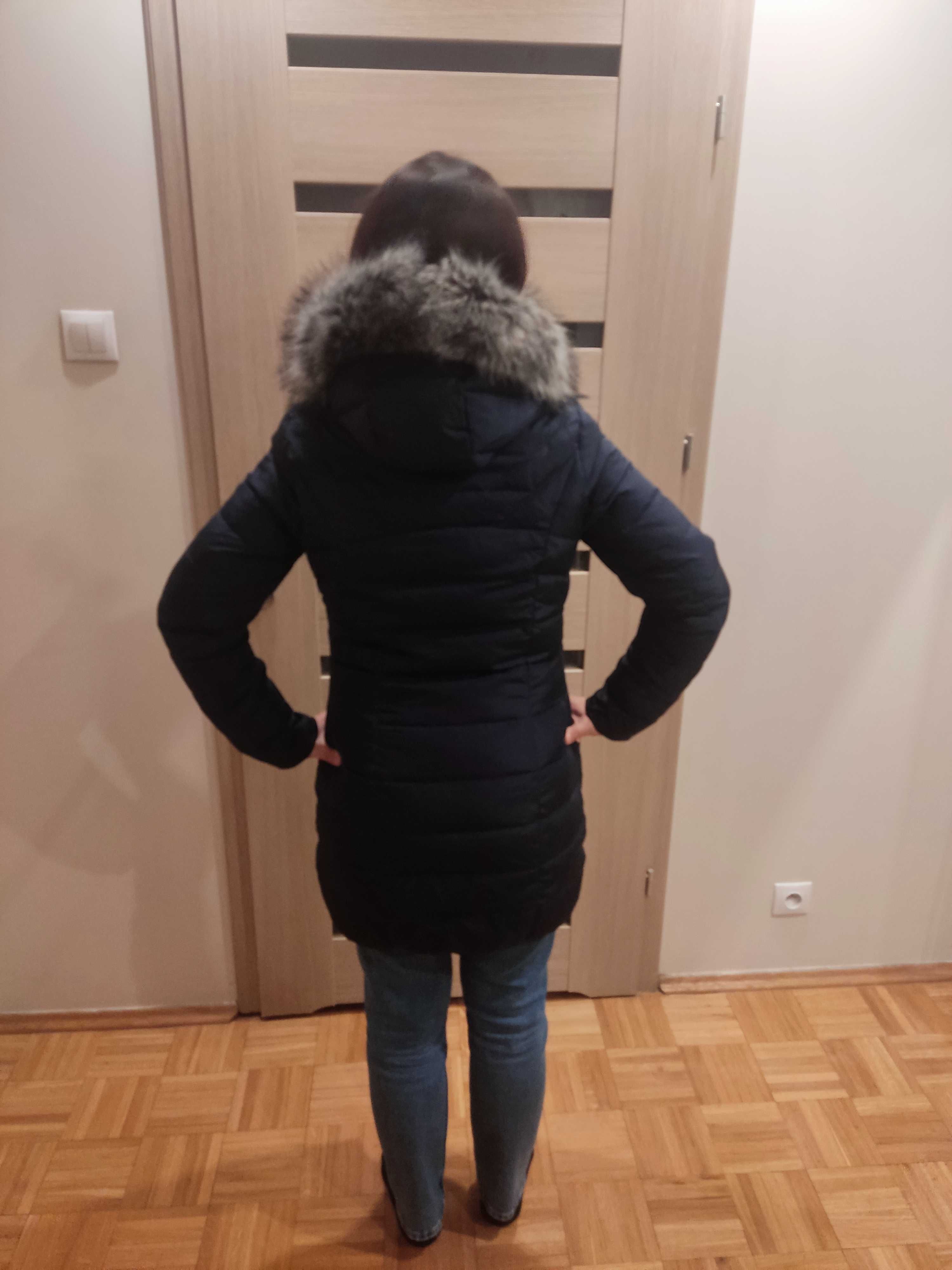 Płaszcz zimowy Monnari 38 granatowy puchowy