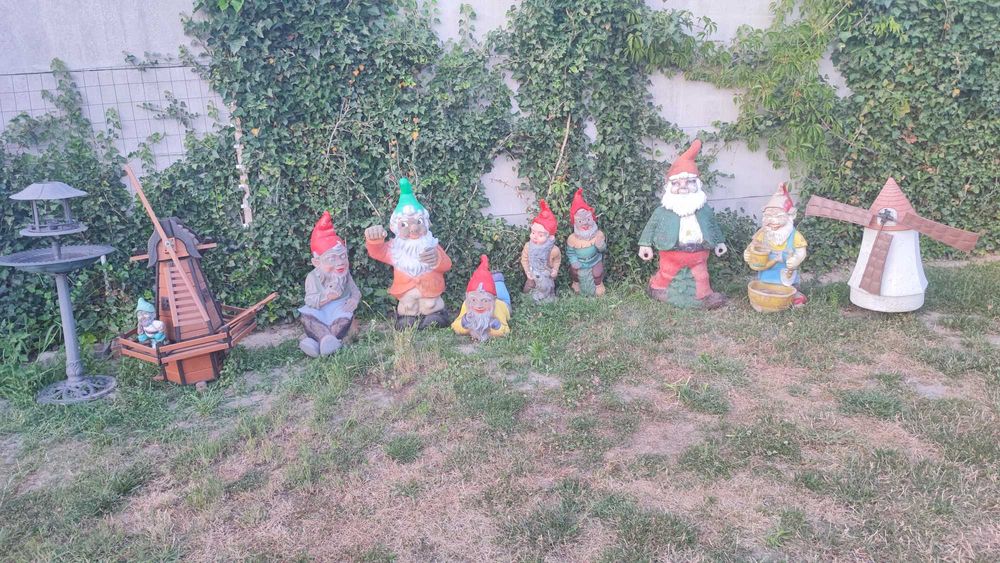 Krasnal krasnale ogrodowe wiatrak wystrój do ogrodu