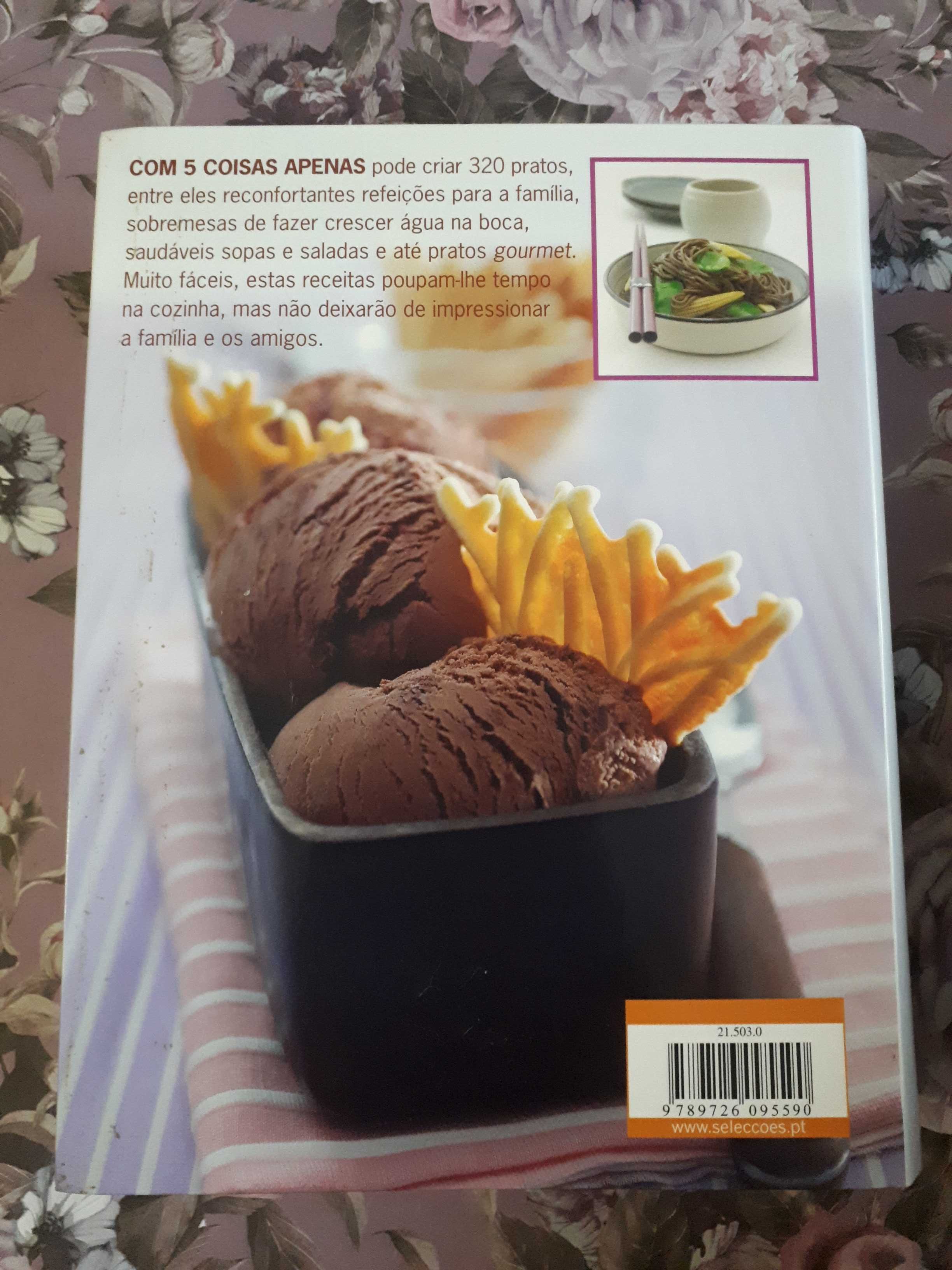 Livro de receitas "Com 5 coisas apenas"