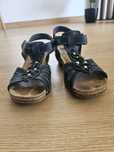 Sandaly czarne 36 Deichmann Easy street koturn