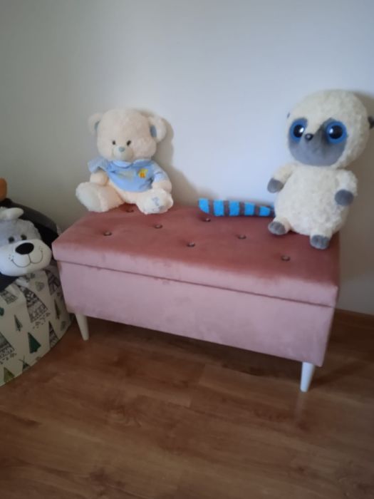 Pufa tapicerowane siedzisko skrzynia